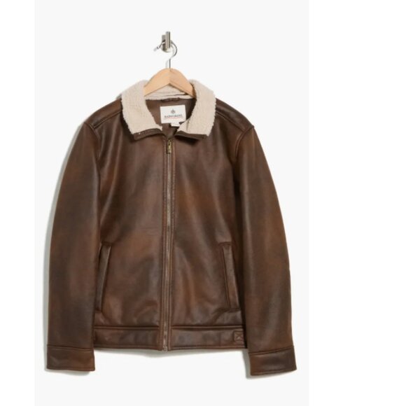 NEW RAINFOREST Faux Sherling Lined And Faux Nubuk Aviator Jacket 1025 5m3 - Picture 5 of 9